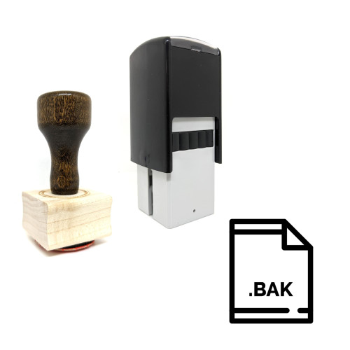 "Bak" rubber stamp with 3 sample imprints of the image