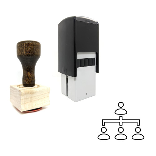 "Hierarchical Structure" rubber stamp with 3 sample imprints of the image