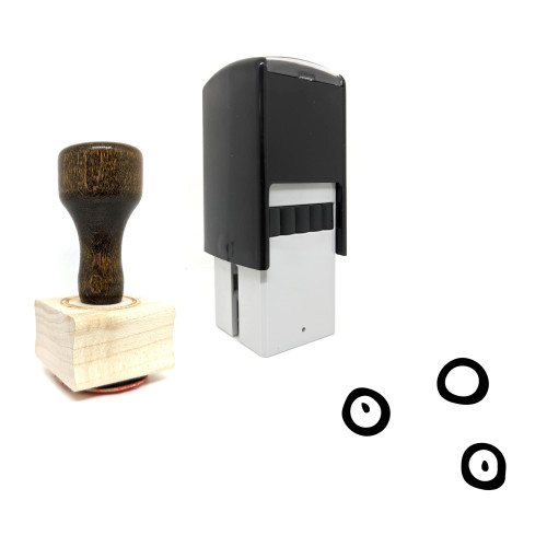 "Millet" rubber stamp with 3 sample imprints of the image