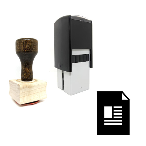 "Article" rubber stamp with 3 sample imprints of the image