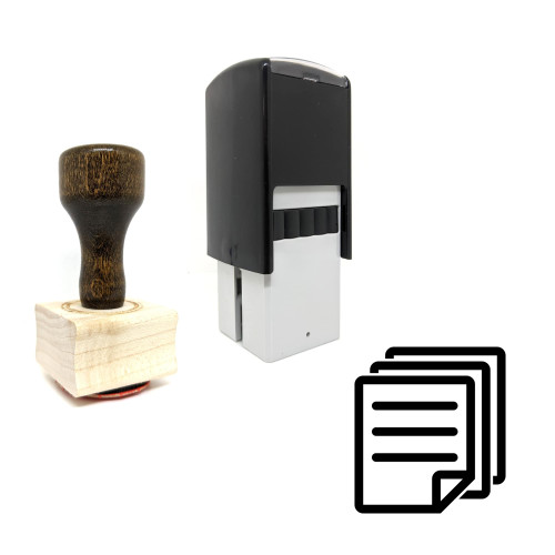 "Files" rubber stamp with 3 sample imprints of the image