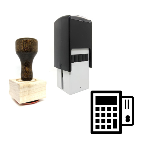 "Card Terminal" rubber stamp with 3 sample imprints of the image
