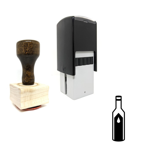 "Olive Oil" rubber stamp with 3 sample imprints of the image