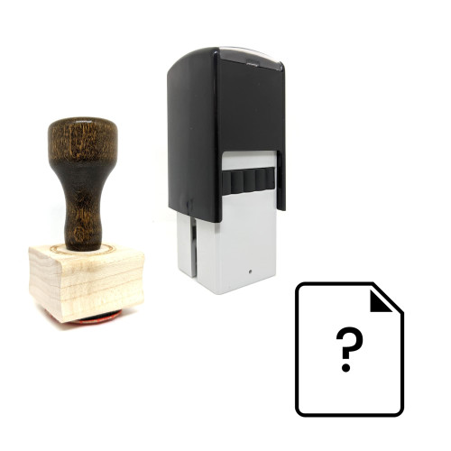 "Unknown File Type" rubber stamp with 3 sample imprints of the image