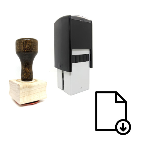 "Download File" rubber stamp with 3 sample imprints of the image