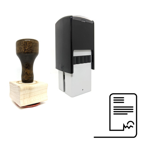 "Contract" rubber stamp with 3 sample imprints of the image