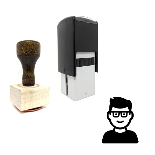 "Human" rubber stamp with 3 sample imprints of the image