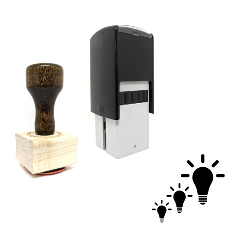 "Brainstorming" rubber stamp with 3 sample imprints of the image