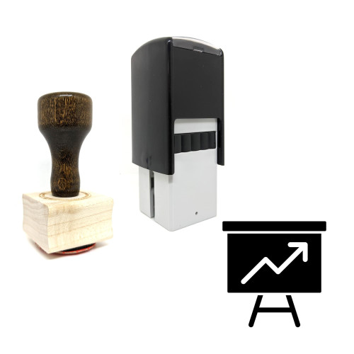 "Increase Chart" rubber stamp with 3 sample imprints of the image