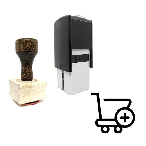 "Add Cart" rubber stamp with 3 sample imprints of the image