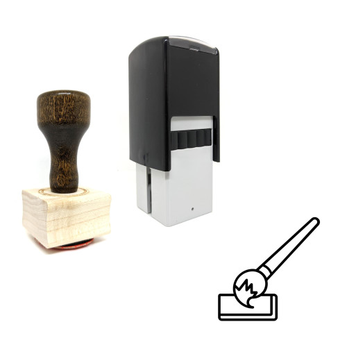 "Ui Design" rubber stamp with 3 sample imprints of the image