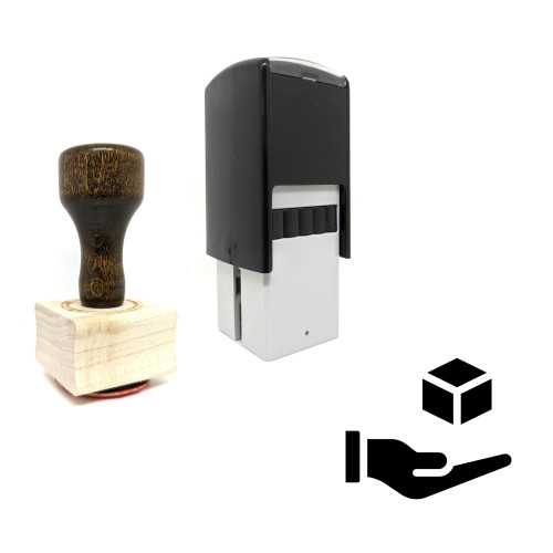 "3D Cube Model" rubber stamp with 3 sample imprints of the image