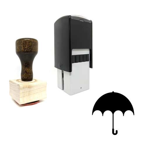 "Umbrella" rubber stamp with 3 sample imprints of the image