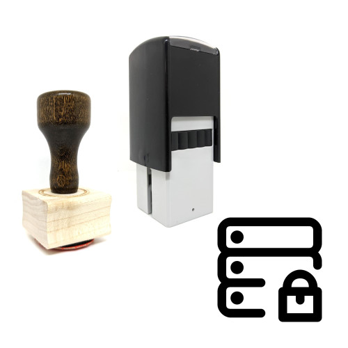 "Lock Network" rubber stamp with 3 sample imprints of the image