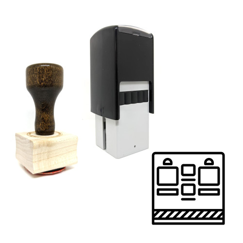 "Art Display" rubber stamp with 3 sample imprints of the image