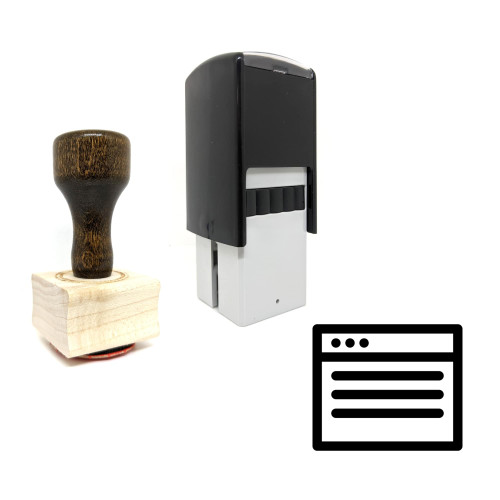 "Desktop Screen" rubber stamp with 3 sample imprints of the image