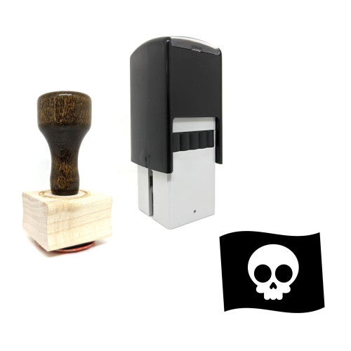 "Pirate Flag" rubber stamp with 3 sample imprints of the image