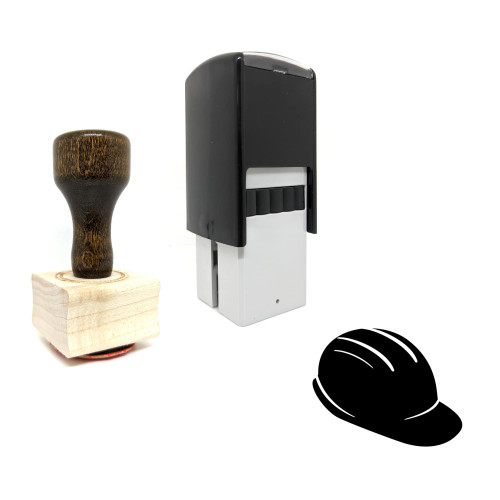 "Hard Hat" rubber stamp with 3 sample imprints of the image