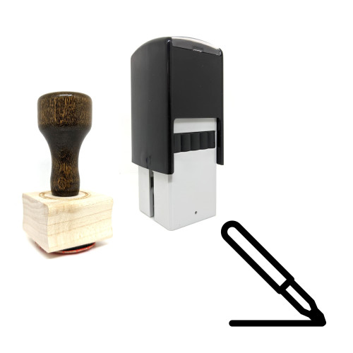 "Marker" rubber stamp with 3 sample imprints of the image