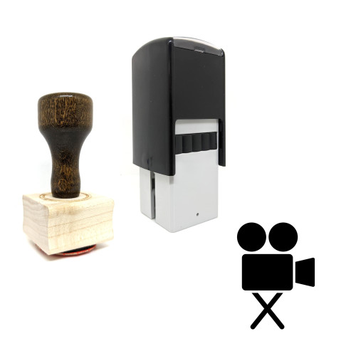 "Camera Recorder" rubber stamp with 3 sample imprints of the image