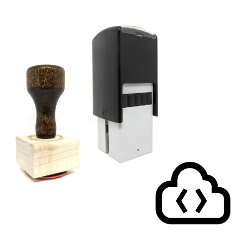 "Cloud Hosting" rubber stamp with 3 sample imprints of the image