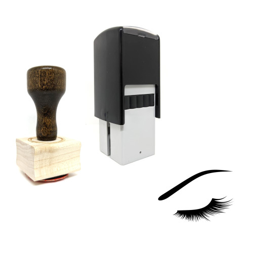 "Eyelashes" rubber stamp with 3 sample imprints of the image