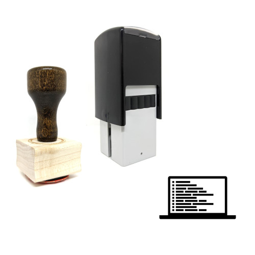 "Coding" rubber stamp with 3 sample imprints of the image