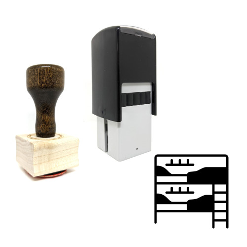 "Dormitory" rubber stamp with 3 sample imprints of the image