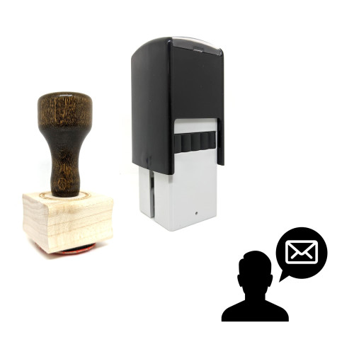 "User Message" rubber stamp with 3 sample imprints of the image