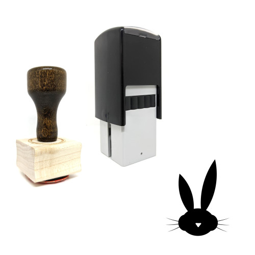 "Bunny Rabbit" rubber stamp with 3 sample imprints of the image