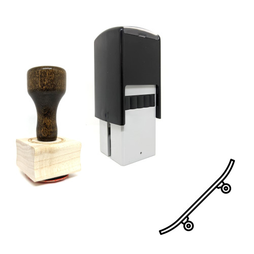 "Skateboard" rubber stamp with 3 sample imprints of the image