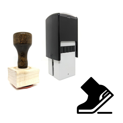 "Running Shoe" rubber stamp with 3 sample imprints of the image