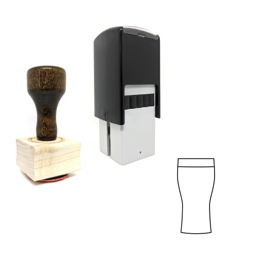 "Pint" rubber stamp with 3 sample imprints of the image