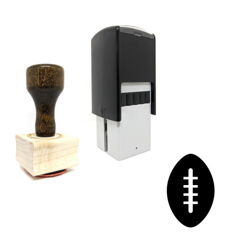 "American Football" rubber stamp with 3 sample imprints of the image