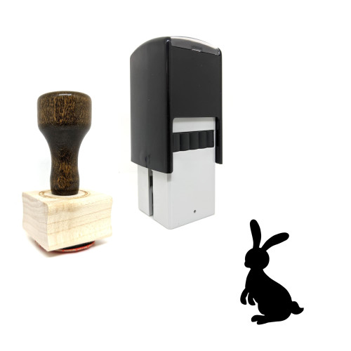 "Bunny" rubber stamp with 3 sample imprints of the image