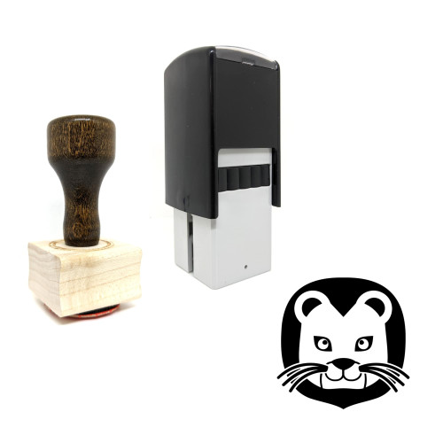 "Animal" rubber stamp with 3 sample imprints of the image