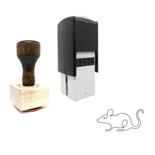 "Mouse" rubber stamp with 3 sample imprints of the image