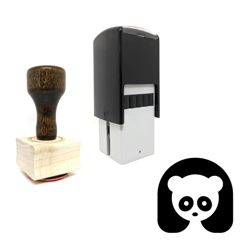 "Panda" rubber stamp with 3 sample imprints of the image