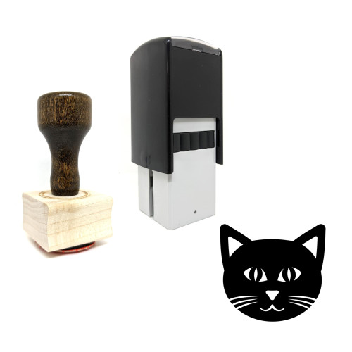 "Cat" rubber stamp with 3 sample imprints of the image