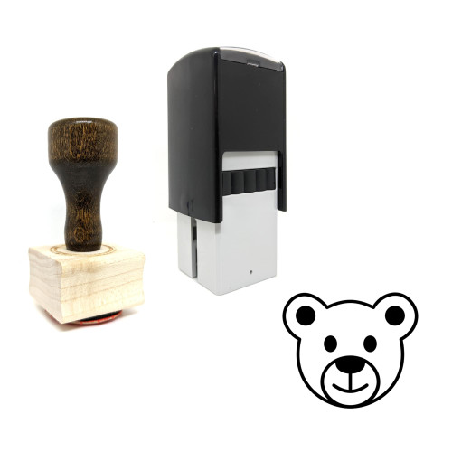 "Bear" rubber stamp with 3 sample imprints of the image