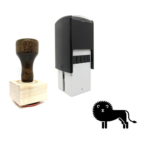 "Lion" rubber stamp with 3 sample imprints of the image