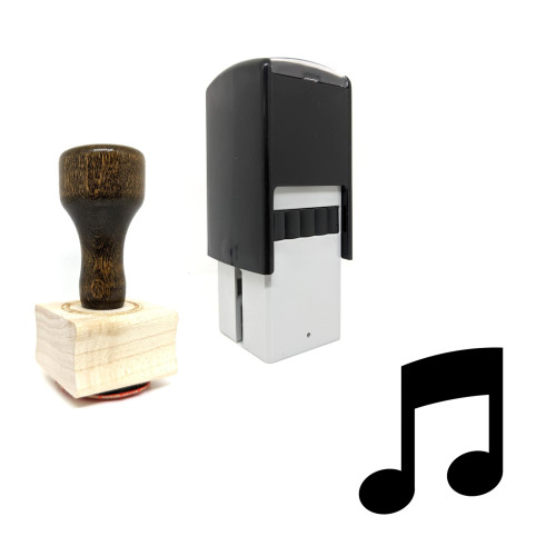 "Music" rubber stamp with 3 sample imprints of the image