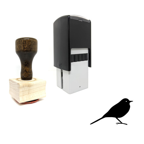 "Bird" rubber stamp with 3 sample imprints of the image