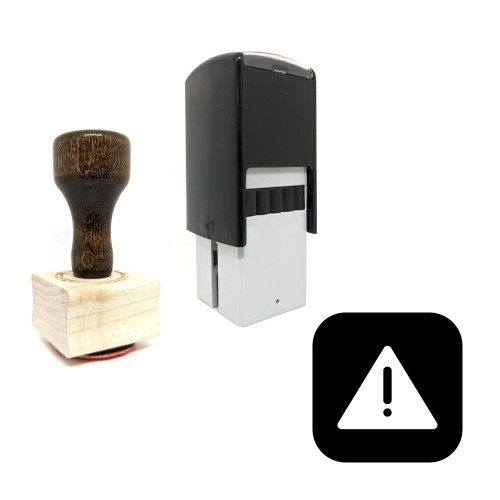 "Warning" rubber stamp with 3 sample imprints of the image