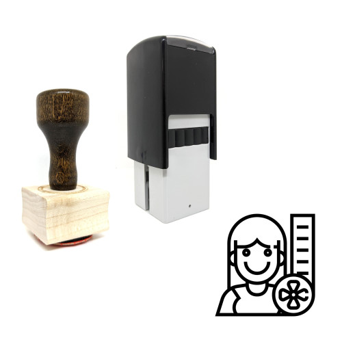 "Voice Actor" rubber stamp with 3 sample imprints of the image