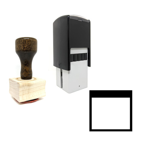 "Window" rubber stamp with 3 sample imprints of the image