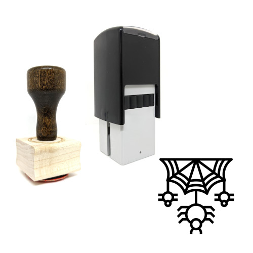 "Cobweb" rubber stamp with 3 sample imprints of the image