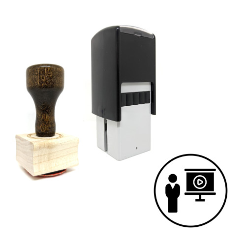 "Webinar" rubber stamp with 3 sample imprints of the image