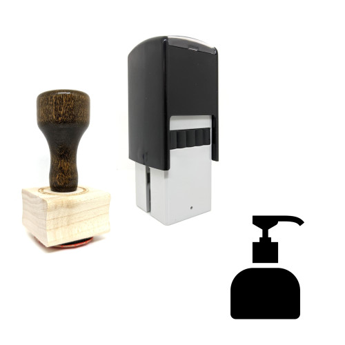 "Hand Soap" rubber stamp with 3 sample imprints of the image "Hand Soap" rubber stamp with 3 sample imprints of the image