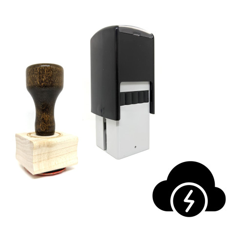 "Cloud Flash" rubber stamp with 3 sample imprints of the image